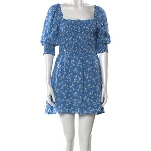 Reformation Blue Floral Mini Dress
